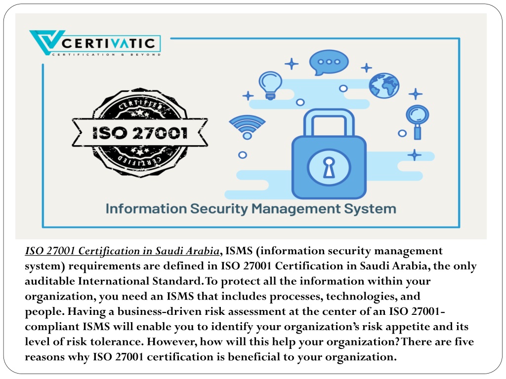 PPT 5 Benefits of ISO 27001 Certification In Saudi Arabia PowerPoint