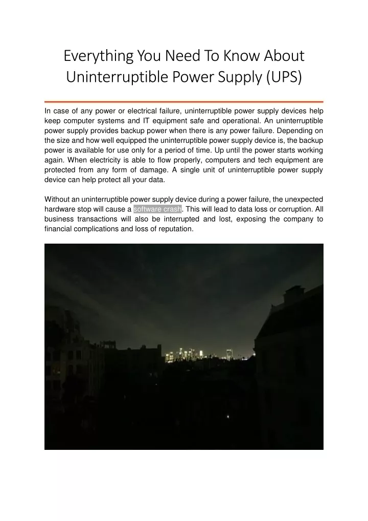 Ppt Everything You Need To Know About Uninterruptible Power Supply Powerpoint Presentation 9725