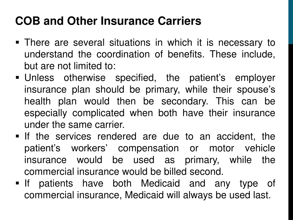 PPT - Manage Coordination Of Benefits (COB) Denials-converted ...