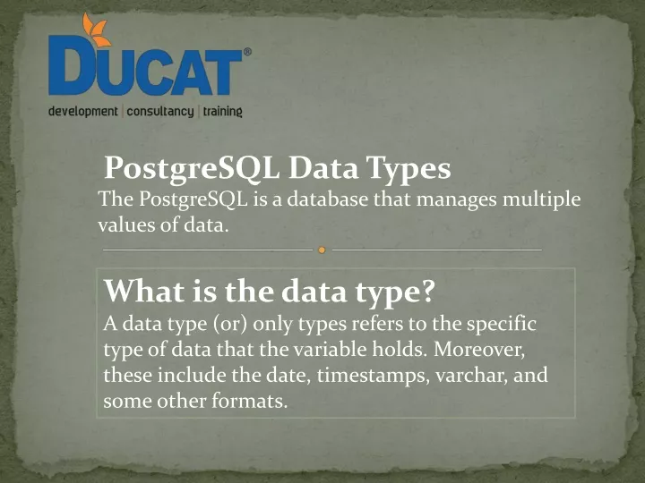 postgresql data types
