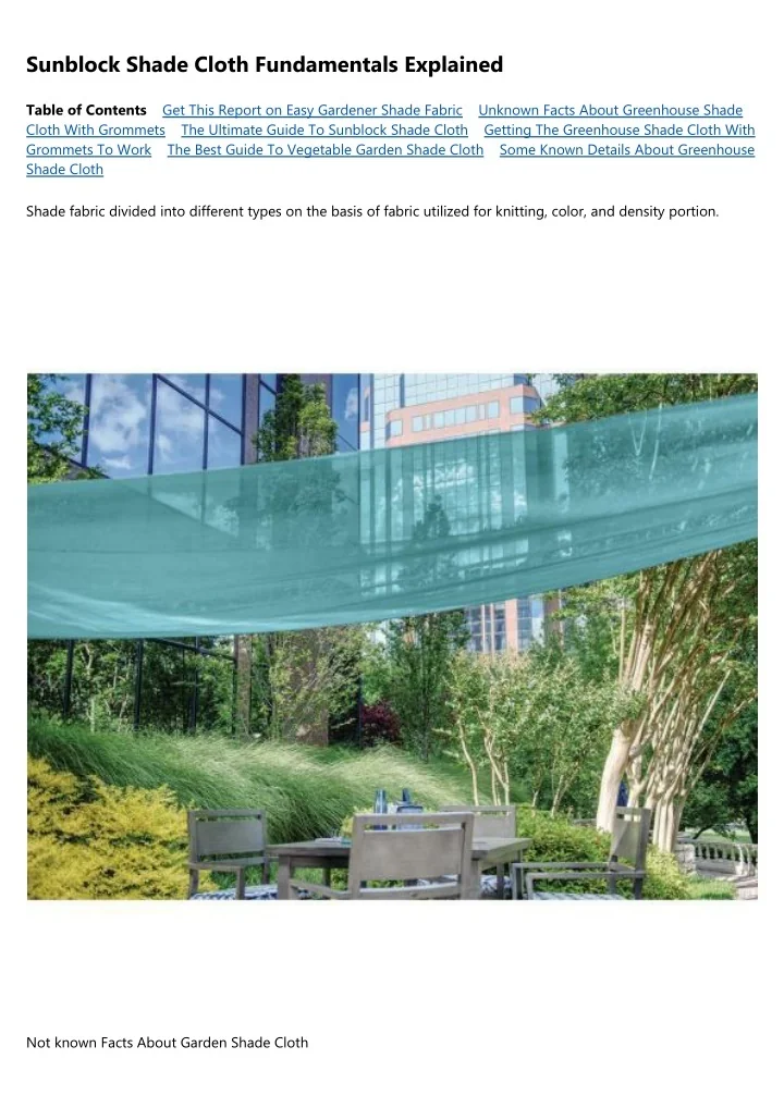 PPT - Our Garden Shade Cloth Home Depot PDFs PowerPoint Presentation