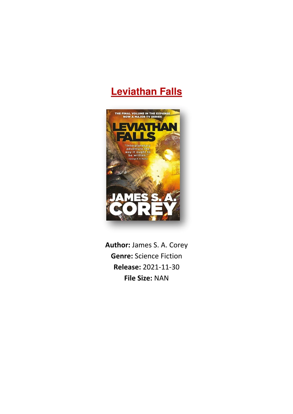 leviathan falls book buy