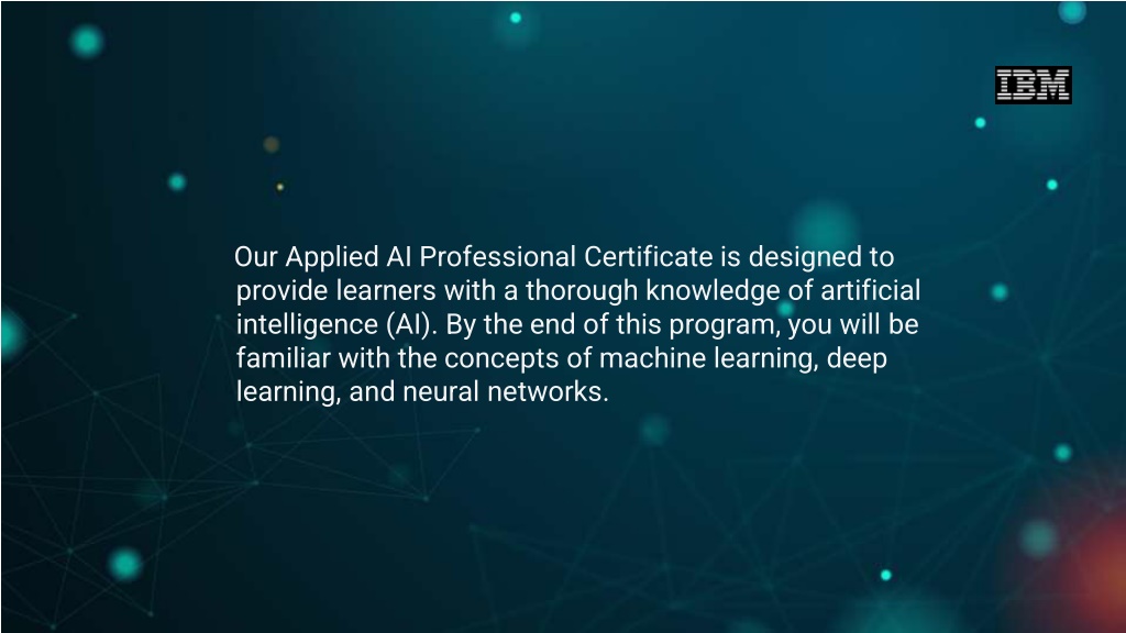 PPT - IBM Applied AI Professional Certificate Program PowerPoint ...