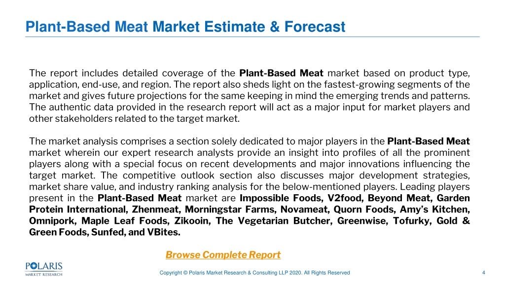 Ppt Plant Based Meat Market Size Share Trend And Growth Forecast To 2027 Powerpoint 