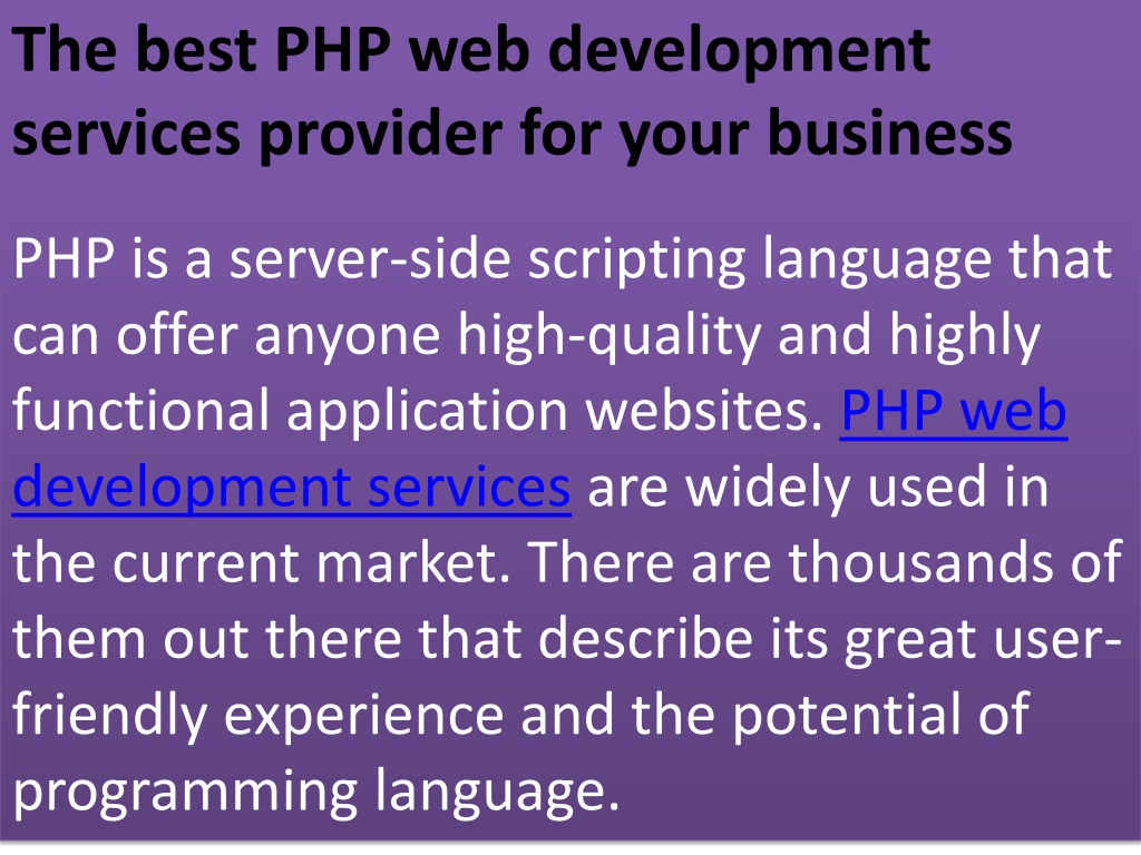 Ppt Best Custom Php Web Development Company Powerpoint Presentation Free Download Id10976481