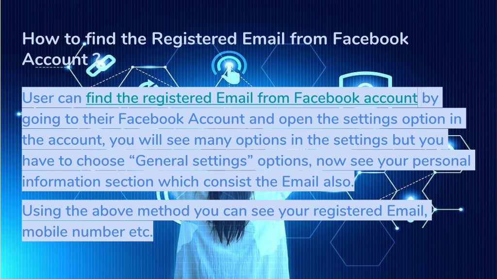 how to find what email is associated with my facebook account