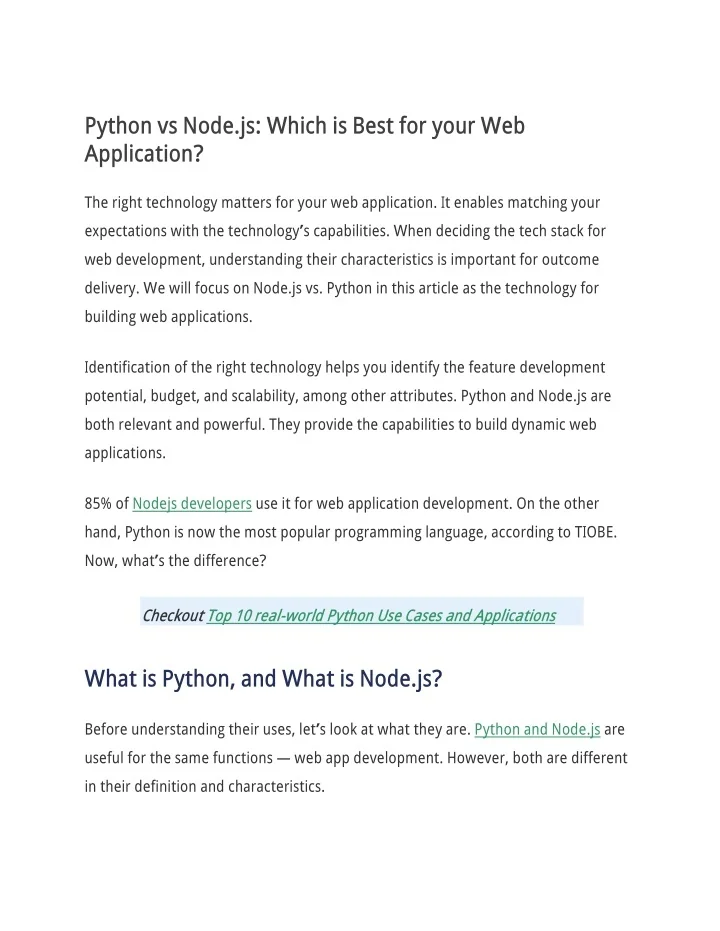 PPT - Python vs Node.js: Which is Best for your Web Application ...