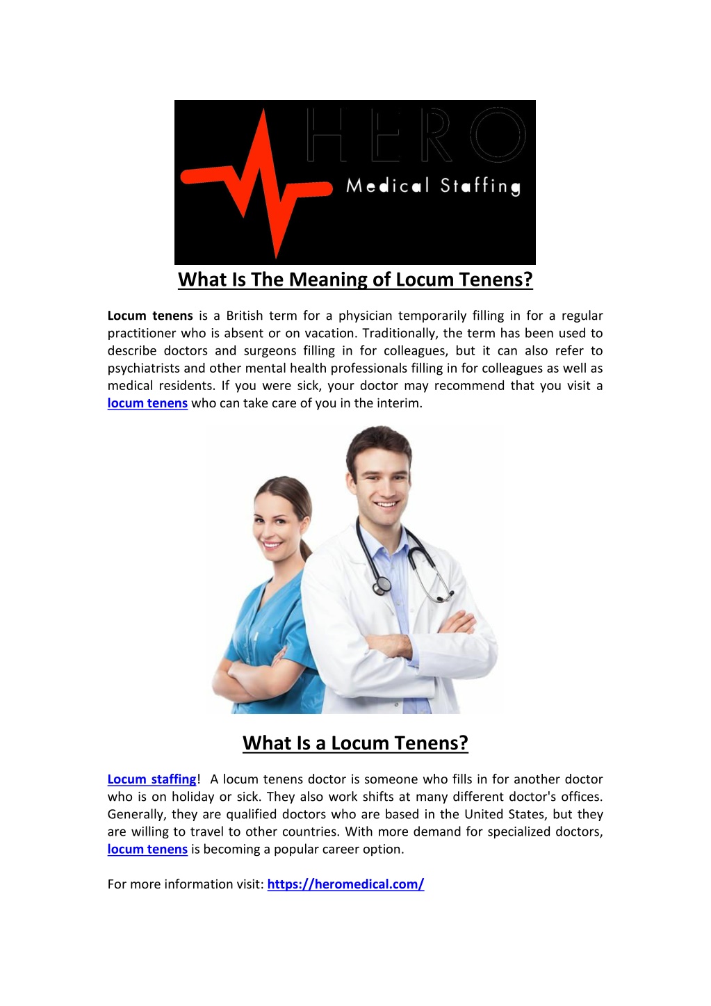 PPT - What Is The Meaning of Locum Tenens PowerPoint Presentation, free ...