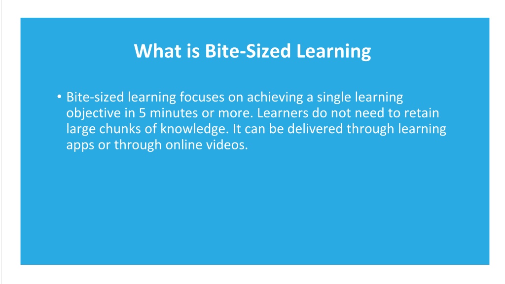 PPT - Microlearning Vs. Bite-Sized Learning: Key Differences And ...