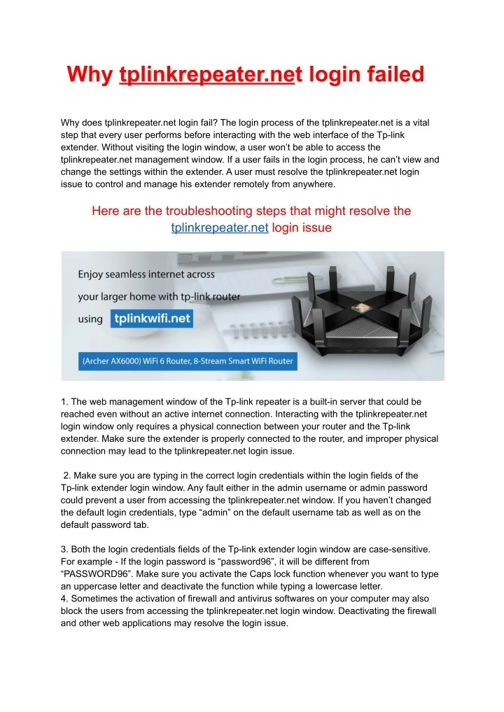 PPT tplink repeater setup 192.168.0.254 login