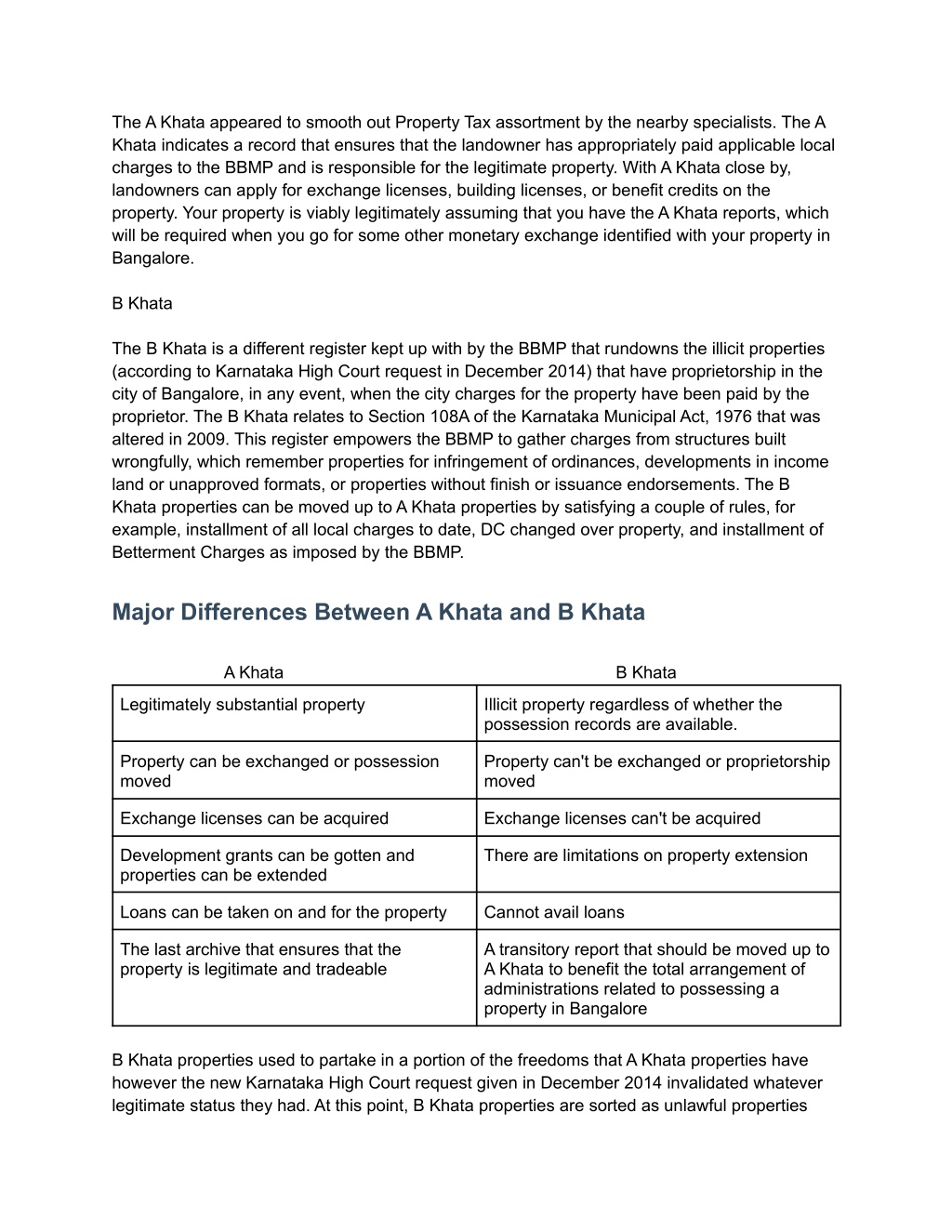 PPT - Difference Between A Khata & B Khata Property Tax PowerPoint ...