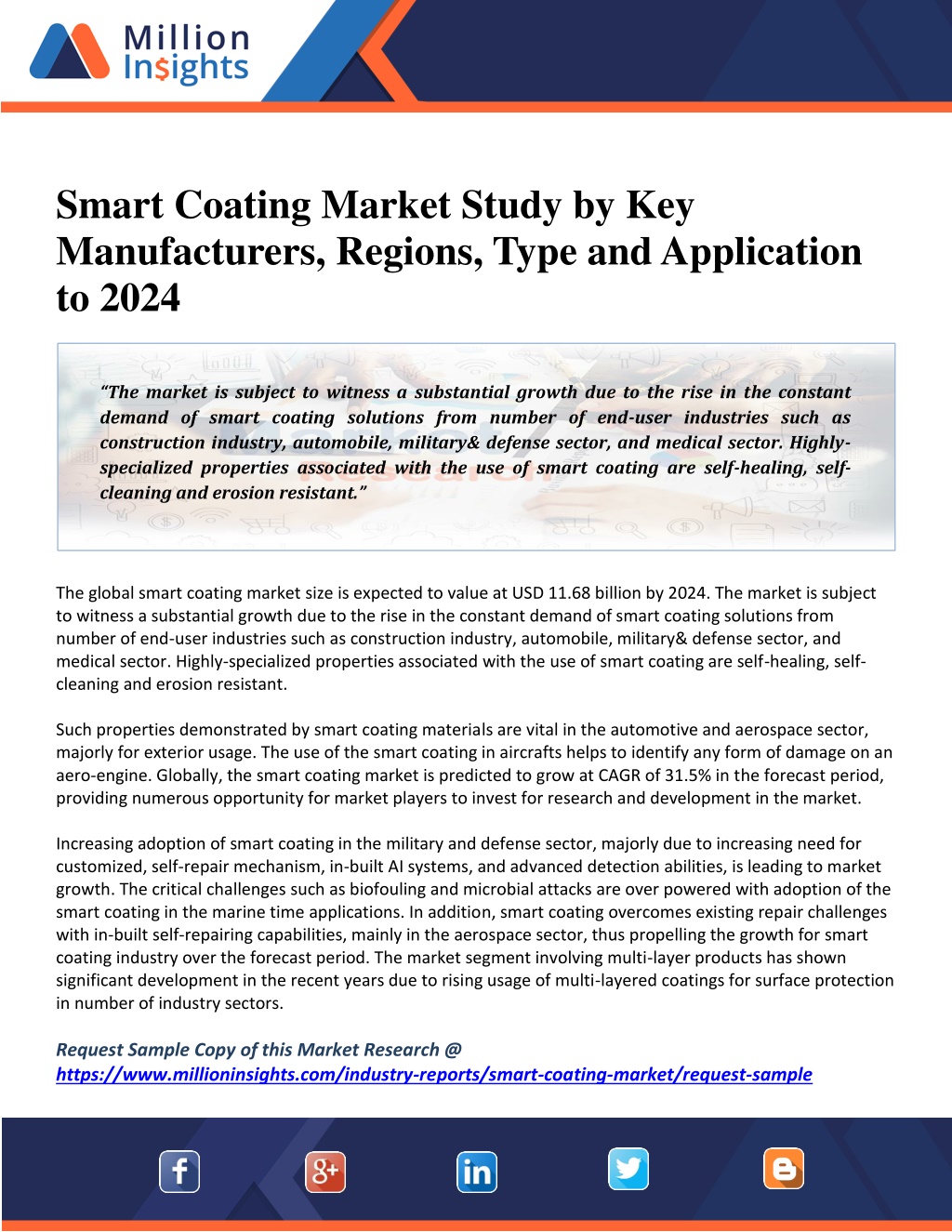 PPT - Smart Coating Market Incremental Opportunity Assessment till 2024 ...