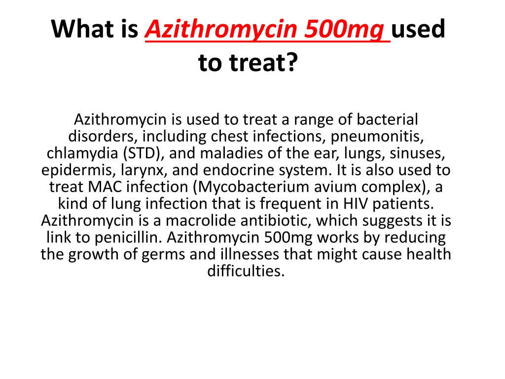 azithromycin powerpoint presentation