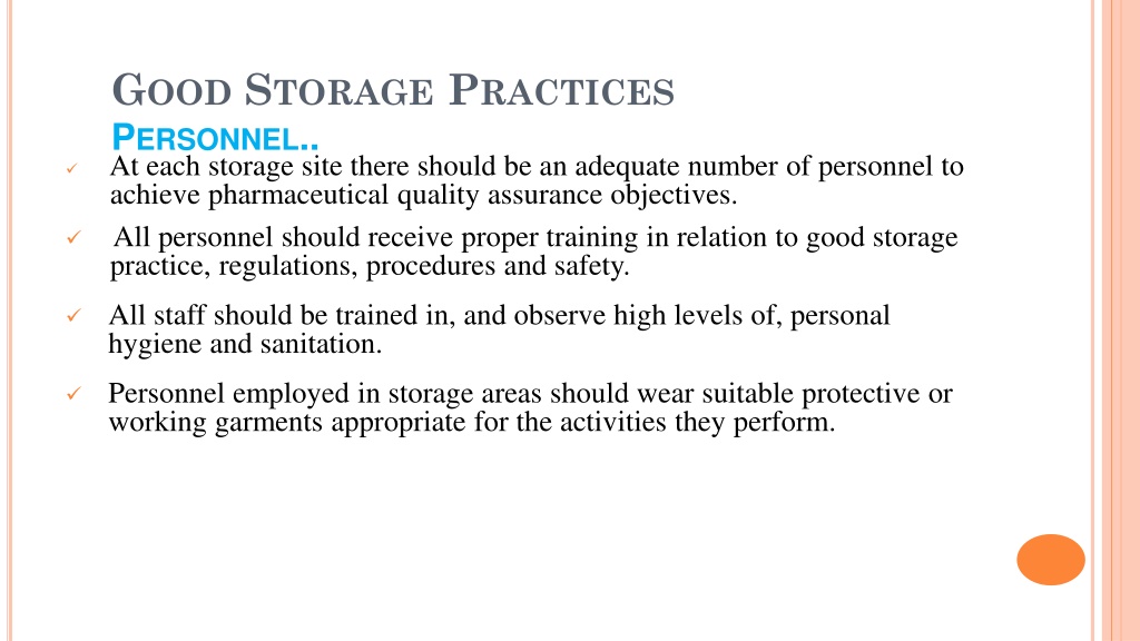 PPT Good Storage Practices PowerPoint Presentation, free download