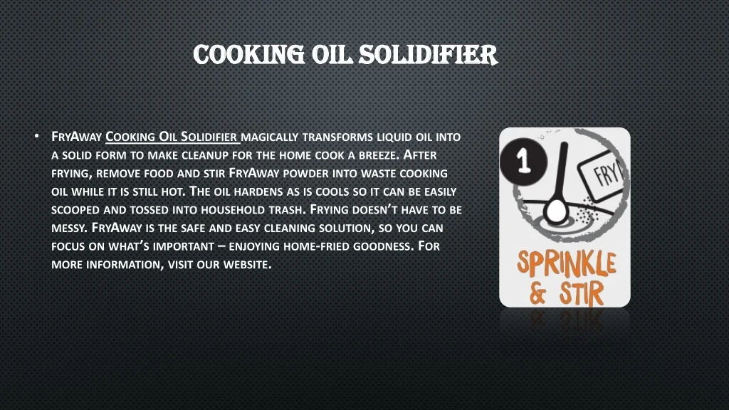 Examples Oil Solidifier PPT - Cooking Oil Hardener PowerPoint Presentation, free download - ID ...