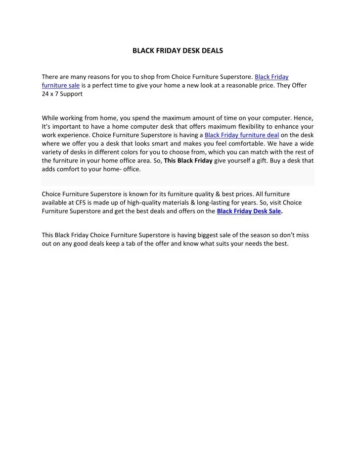 PPT - BLACK FRIDAY DESK DEALS PowerPoint Presentation ...
