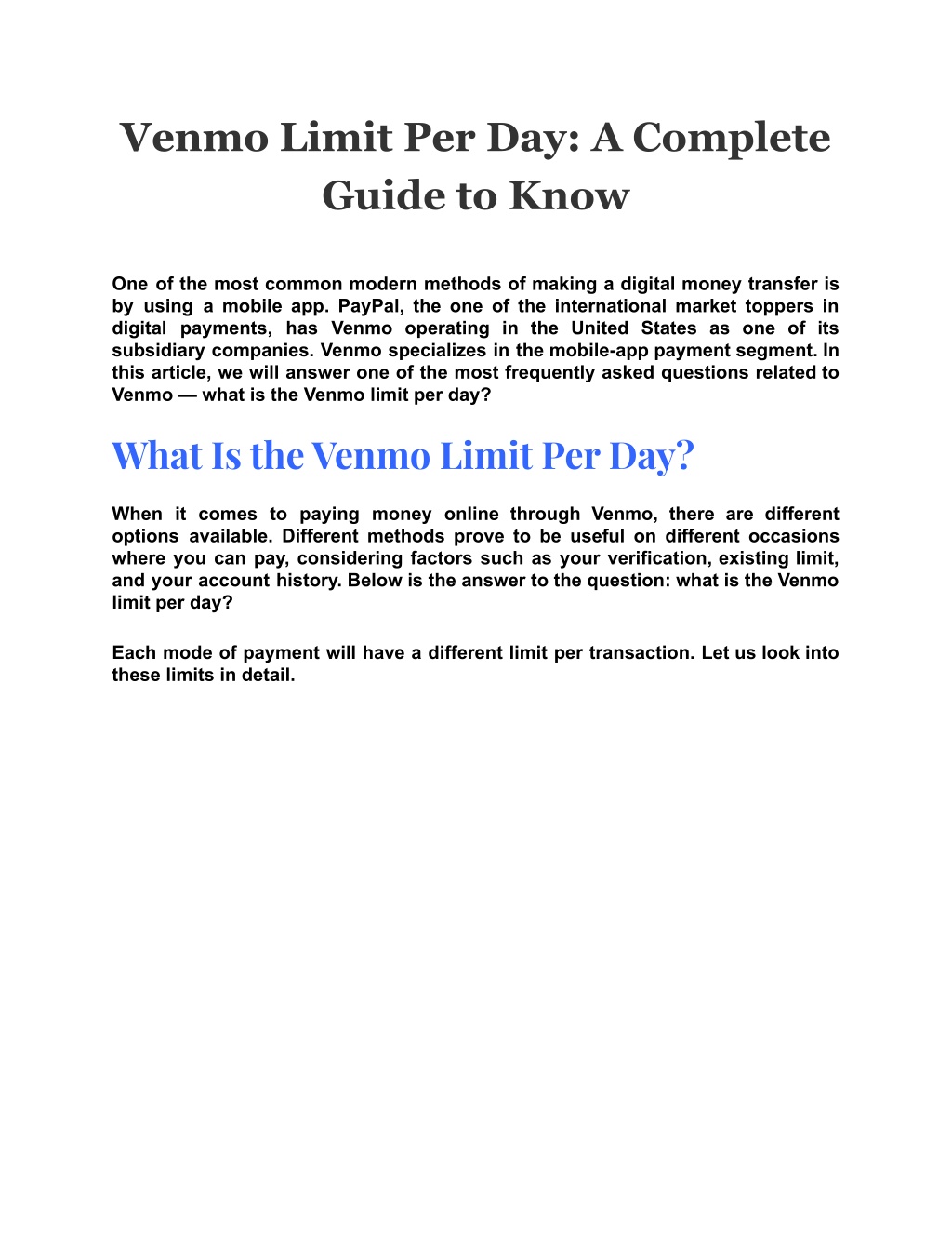 PPT Venmo Limit Per Day A Complete Guide to Know PowerPoint