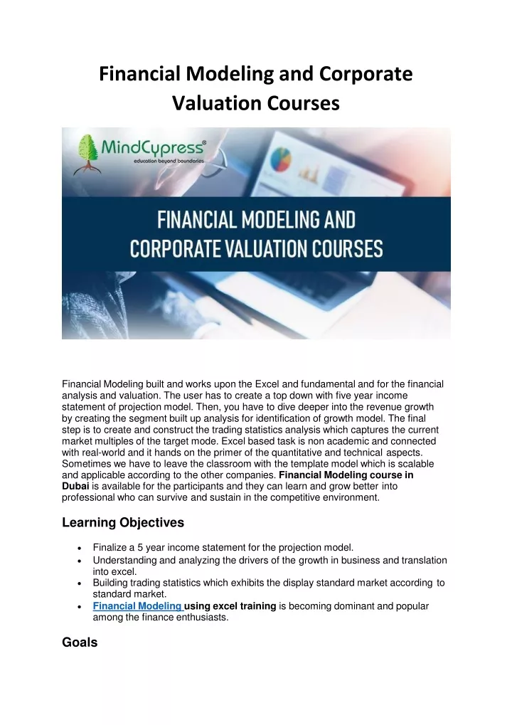 PPT - Financial Modeling And Corporate Valuation Courses PowerPoint ...