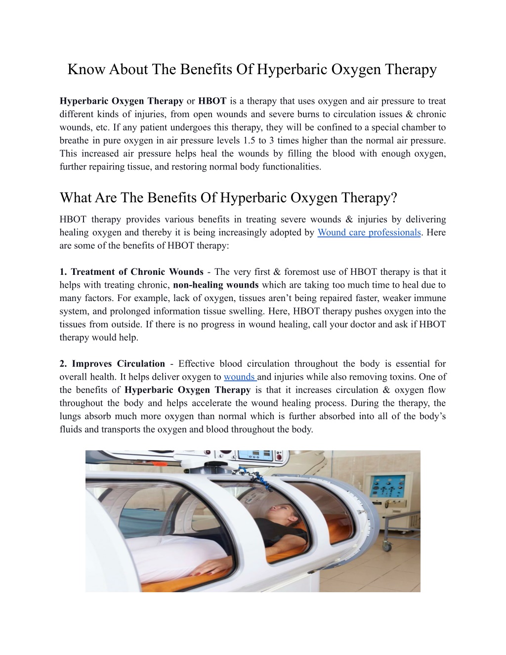 Ppt Know About The Benefits Of Hyperbaric Oxygen Therapy Powerpoint Presentation Id10984402 5954