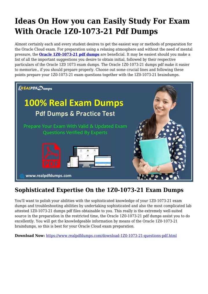 Certification 1z0-1073-22 Dumps