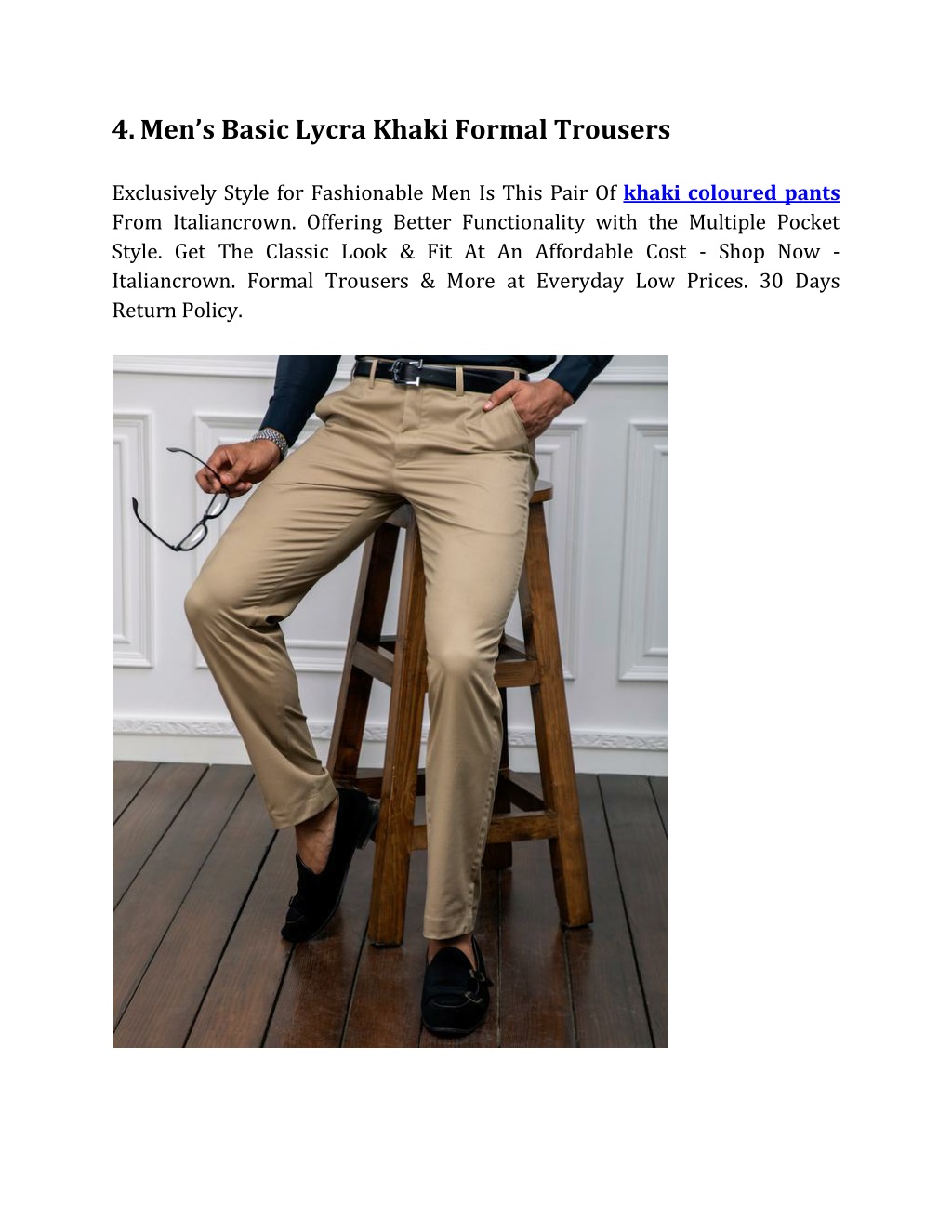 PPT - 6 Types Of Formal Pants Well Suited For All Events!- italiancrown ...