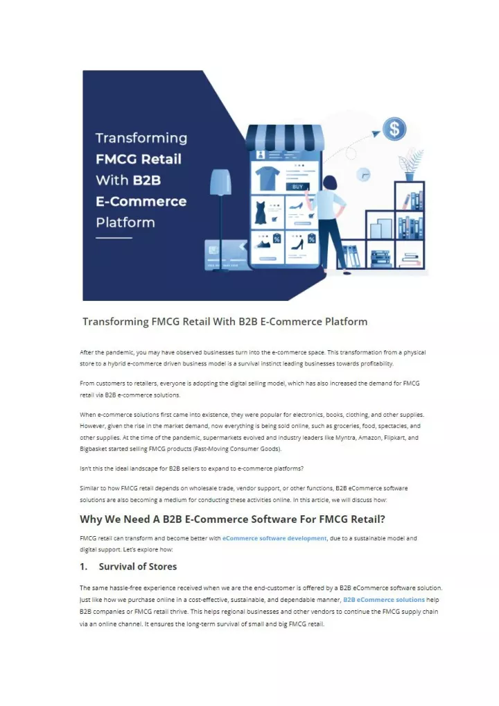 PPT - Transforming FMCG Retail With B2B E-Commerce Platform PowerPoint ...