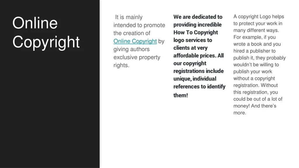 PPT Why Online Copyright Registration? Know the Benefits! PowerPoint