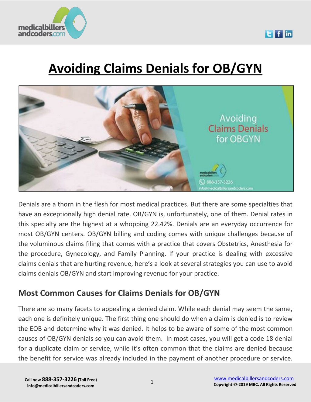 PPT - Avoiding Claims Denials For OB/GYN PowerPoint Presentation, Free ...