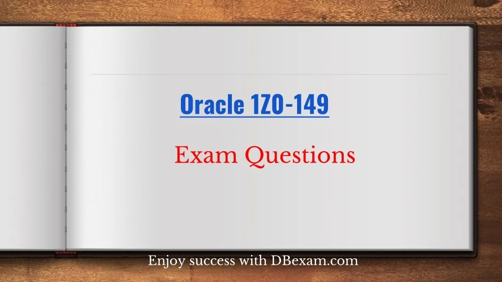 PPT - How to Prepare for Oracle Database Program with PL/SQL 1Z0-149 ...