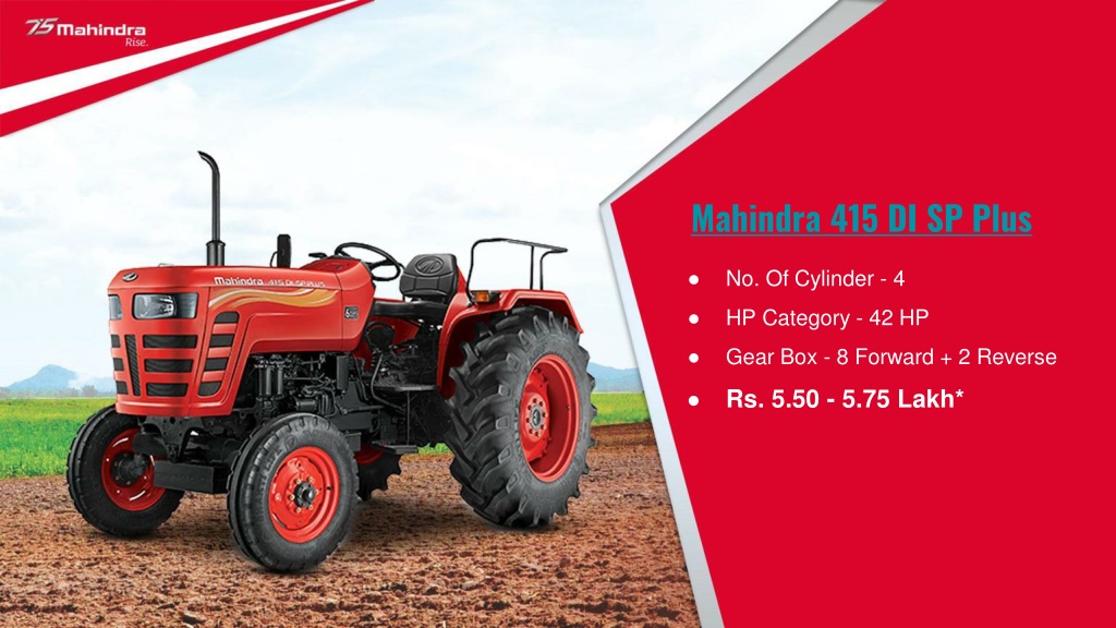 PPT - Top 5 Mahindra SP Plus tractor In India - Price & Features ...