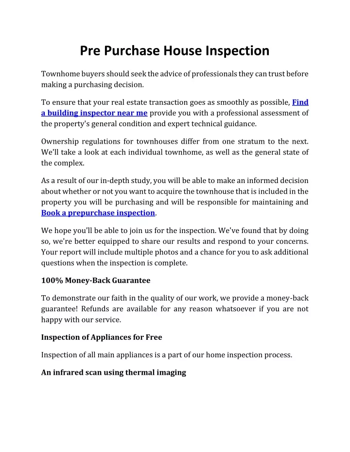 Pre Purchase Home Inspection Cost