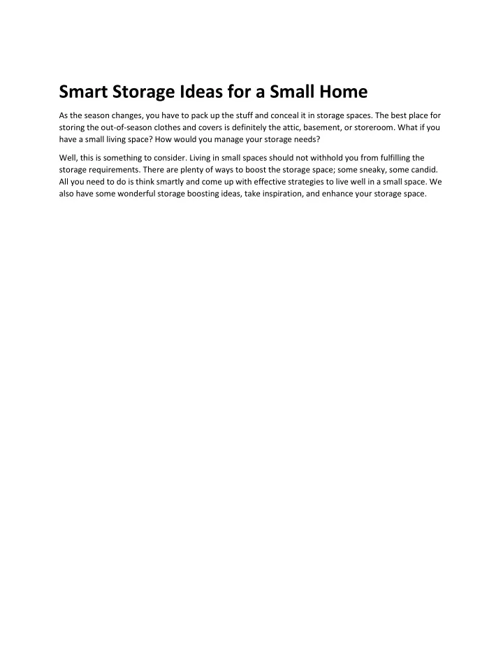 ppt-smart-storage-ideas-for-a-small-home-powerpoint-presentation