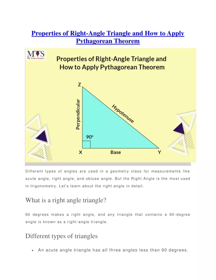 ppt-properties-of-right-angle-triangle-and-how-to-apply-pythagorean