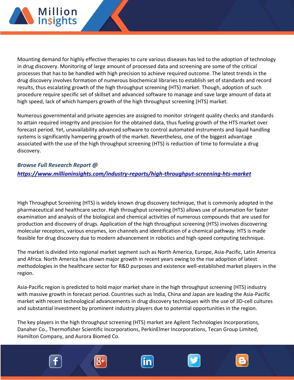 PPT - High Throughput Screening (HTS) Market Size, Definition ...