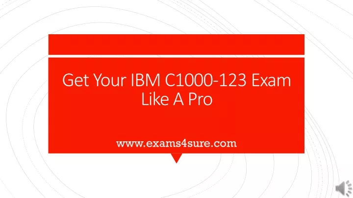 Valid C1000-123 Exam Sample