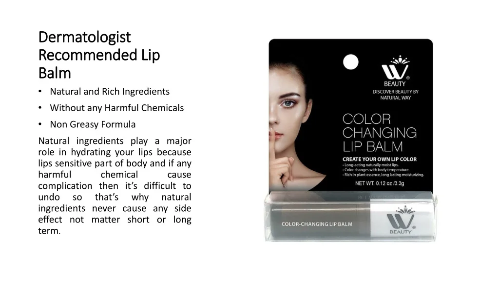PPT Best Lip Balm for Women for Dry Lips PowerPoint Presentation