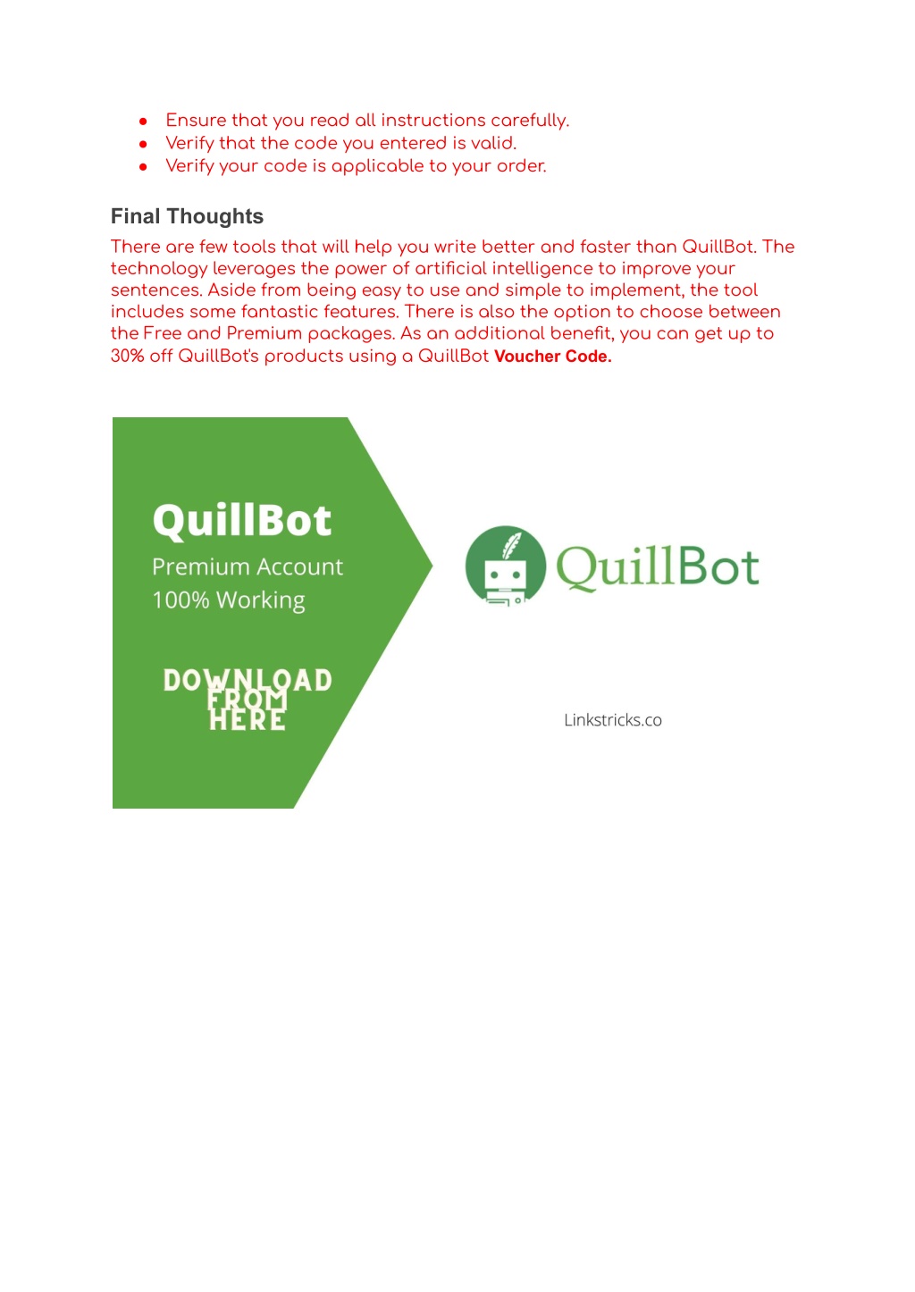 PPT QuillBot Coupon Code PowerPoint Presentation, free download ID
