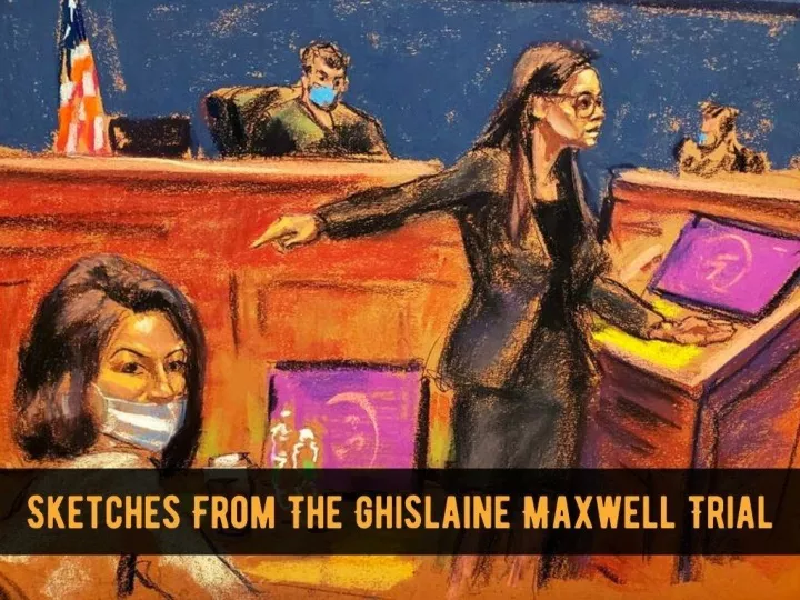 sketches from the ghislaine maxwell trial n.