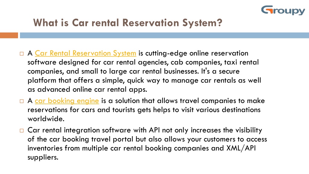 PPT - Car Rental Reservation System PowerPoint Presentation, Free ...