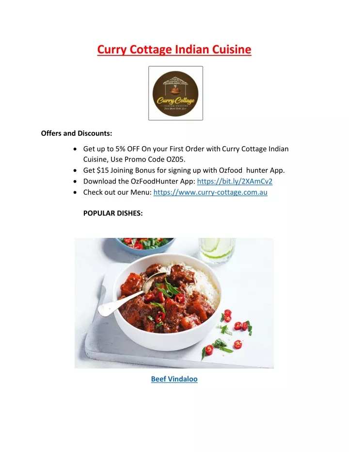 PPT - 5% Off - Curry Cottage Indian Cuisine Goulburn, NSW PowerPoint ...