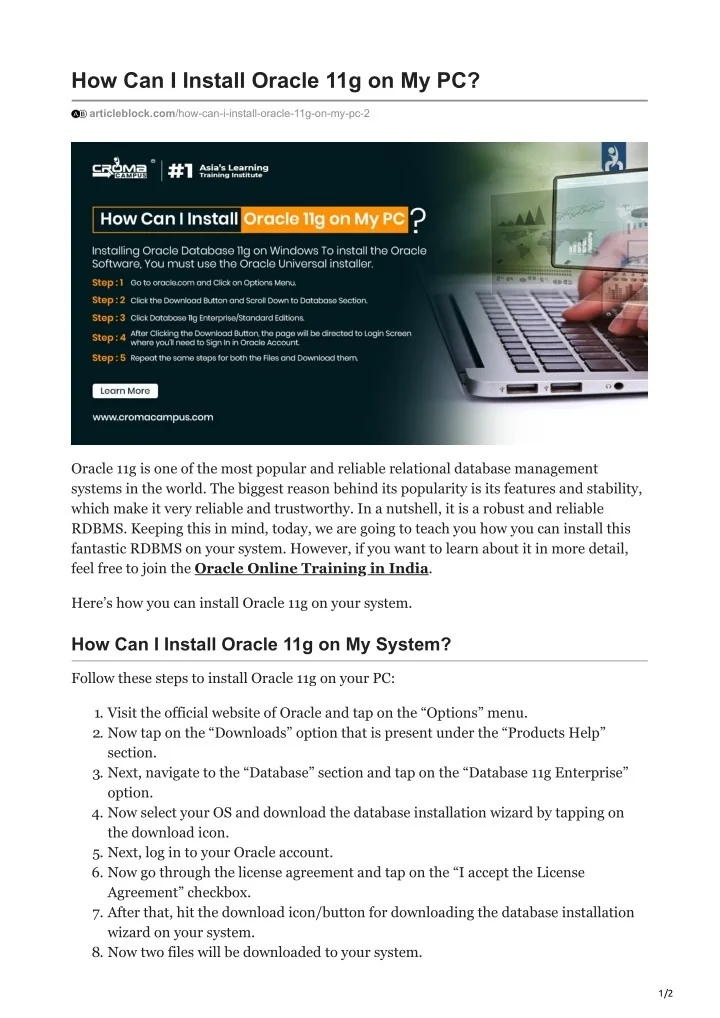 PPT How Can I Install Oracle 11g On My PC PowerPoint Presentation PPT How Can I Install Oracle 11g On My PC PowerPoint Presentation