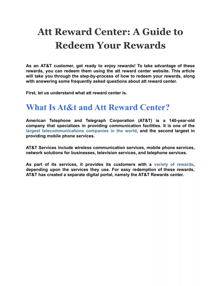 at-t-rewards-home-page