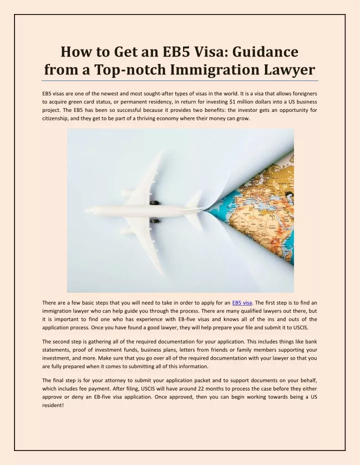 PPT - How to Get an EB5 Visa: Guidance from a Top-notch Immigration ...