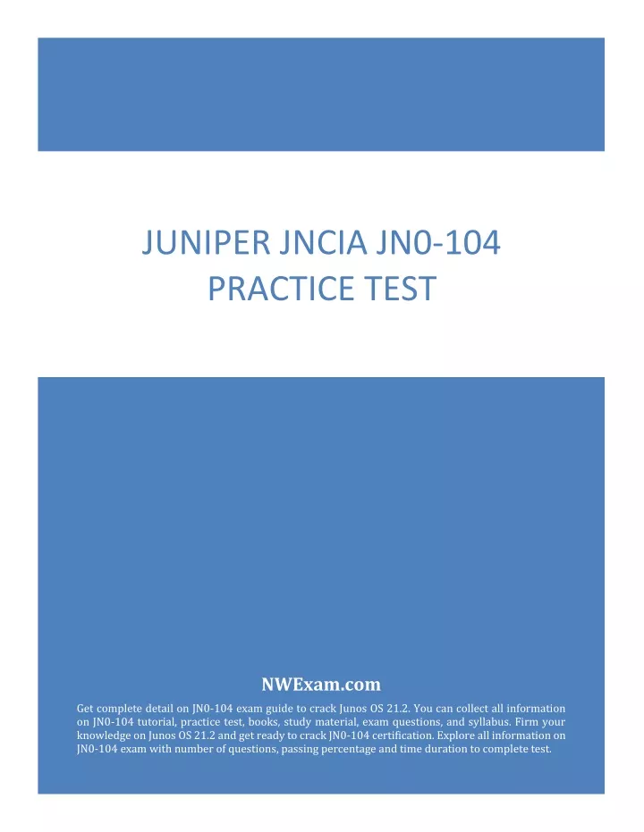 JN0-104 Reliable Real Exam