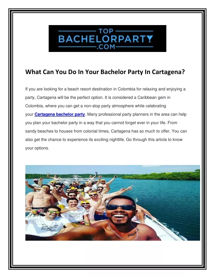 ppt-what-can-you-do-in-your-bachelor-party-in-cartagena-powerpoint