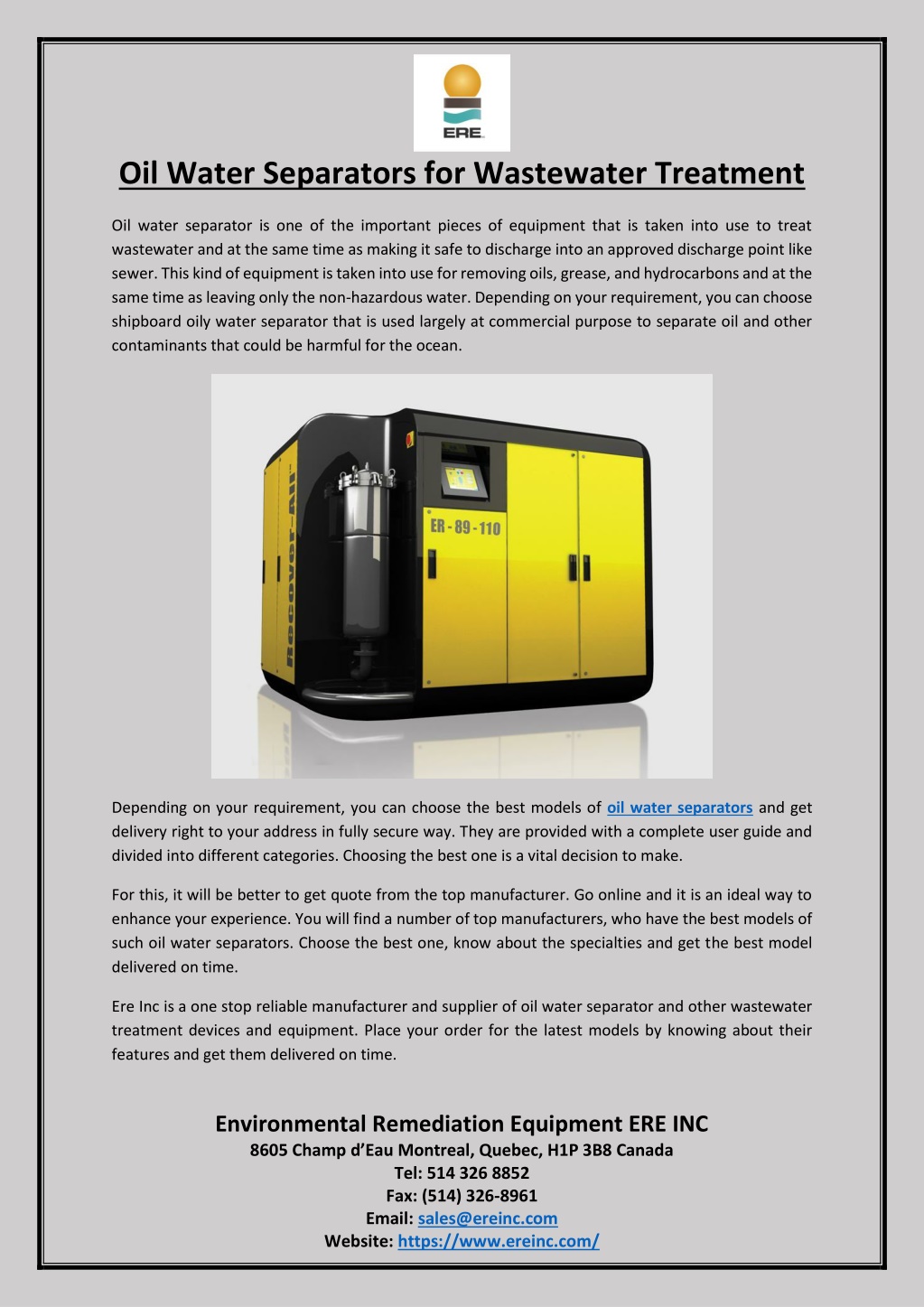 PPT - Oil Water Separators For Wastewater Treatment PowerPoint ...