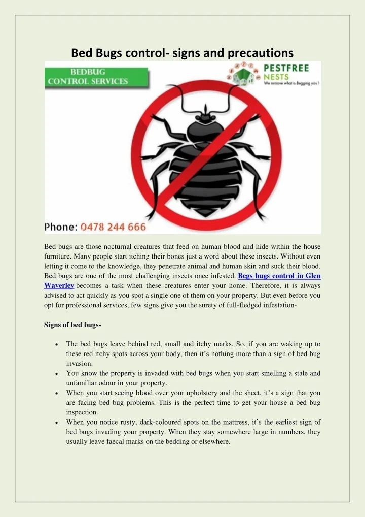 PPT Do away with the bugging part with bed bugs control services