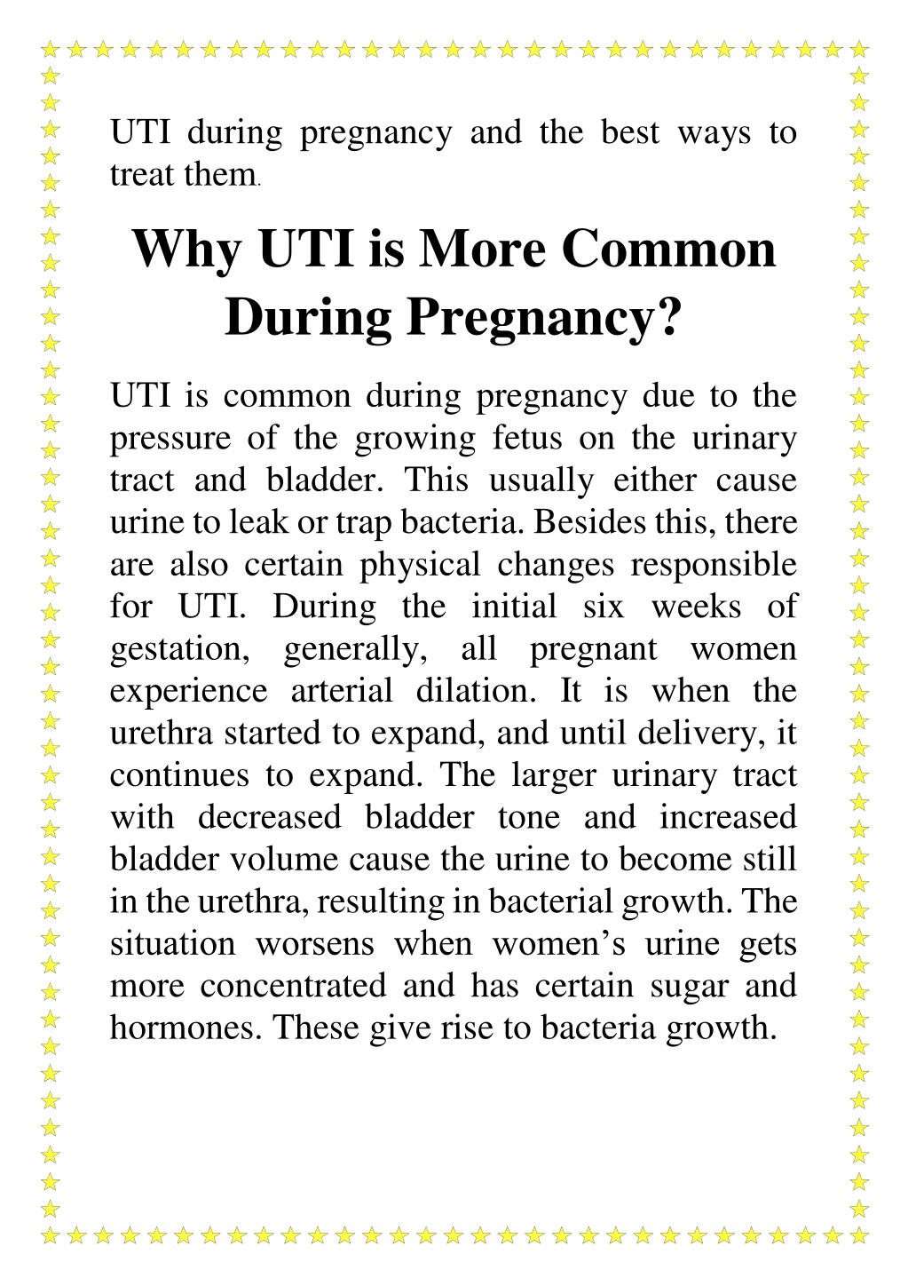 uti presentation in pregnancy