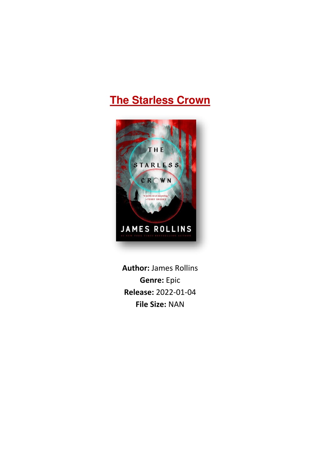 james rollins the starless crown review
