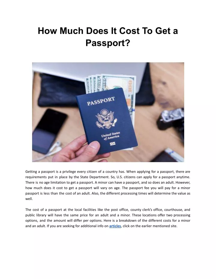 PPT How Much Does It Cost To Get a Passport PowerPoint Presentation